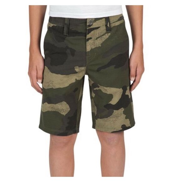 Volcom Boys Camp Board Shorts Water Repellent Size 10 - Picture 2 of 12